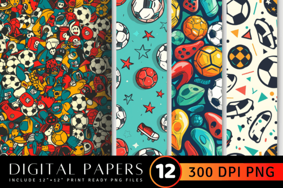 Download Soccer Fun Digital Paper Backgrounds Di - Soccer Collection