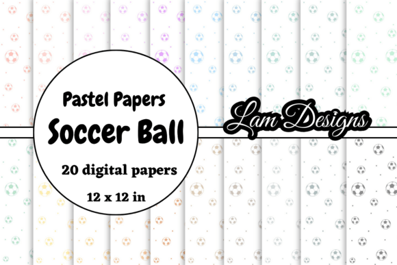 Download Hand-drawn Soccer Ball Digital Papers - Soccer Collection