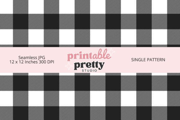 Download Black and White Buffalo Plaid Seamless - Buffalo Collection