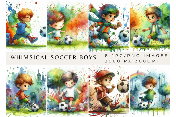 Download Whimsical Soccer Boys Backgrounds - Soccer Collection