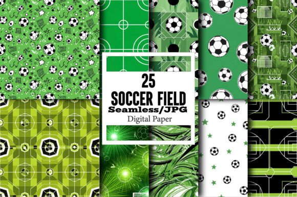 Download Seamless Soccer Field Digital Papers - Soccer Collection