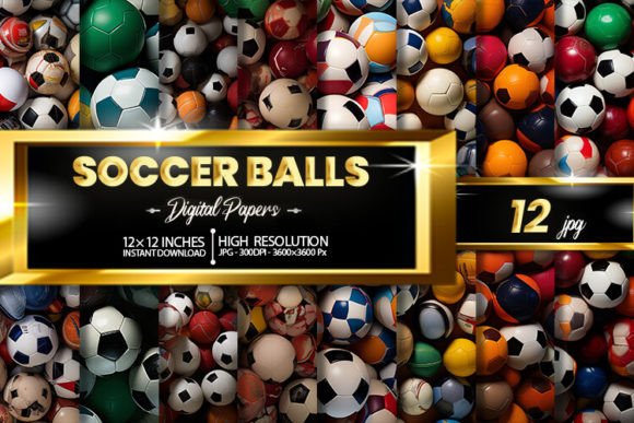 Download Soccer Balls Digital Papers - Soccer Collection