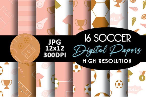 Download Boho Soccer Digital Papers Patterns - Soccer Collection