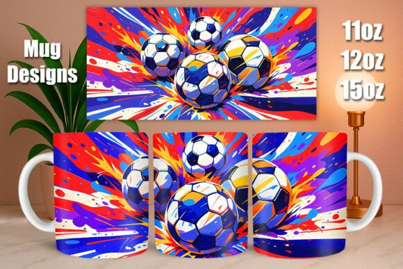 Download Soccer Ball Action Background Mug Design - Soccer Collection