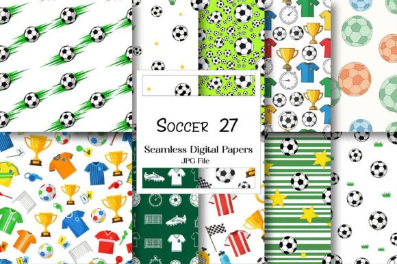Download Soccer Digital Paper Pack - Soccer Collection