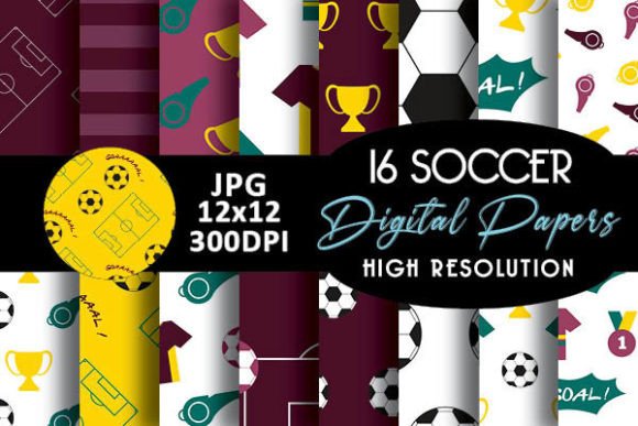 Download Dark Purple Soccer Digital Papers - Soccer Collection